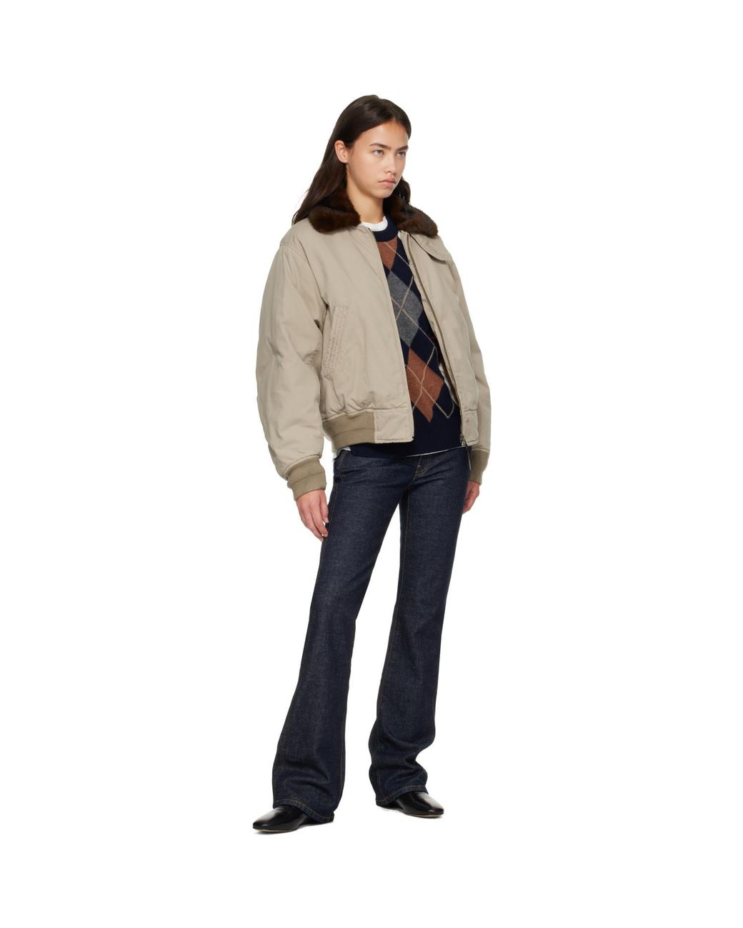 NOTHING WRITTEN Brown Maison Pilot Jacket