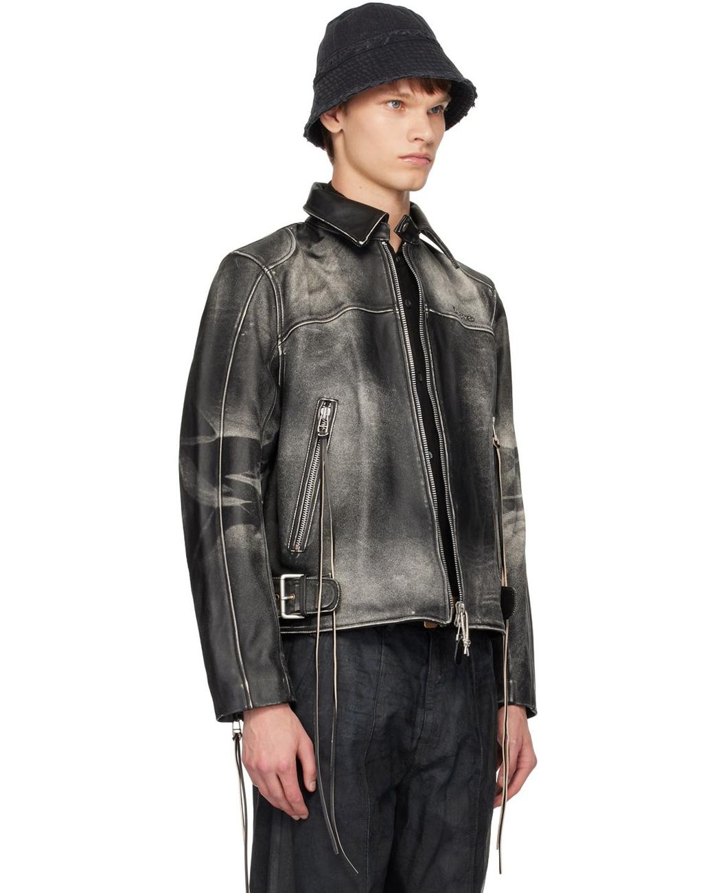 Eytys Ssense Exclusive Flux Leather Jacket in Black for Men