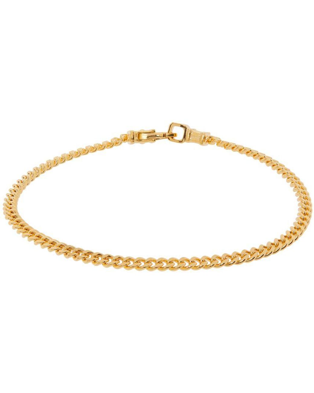 Tom Wood Metal Curb Chain M Bracelet in Gold (Black) | Lyst
