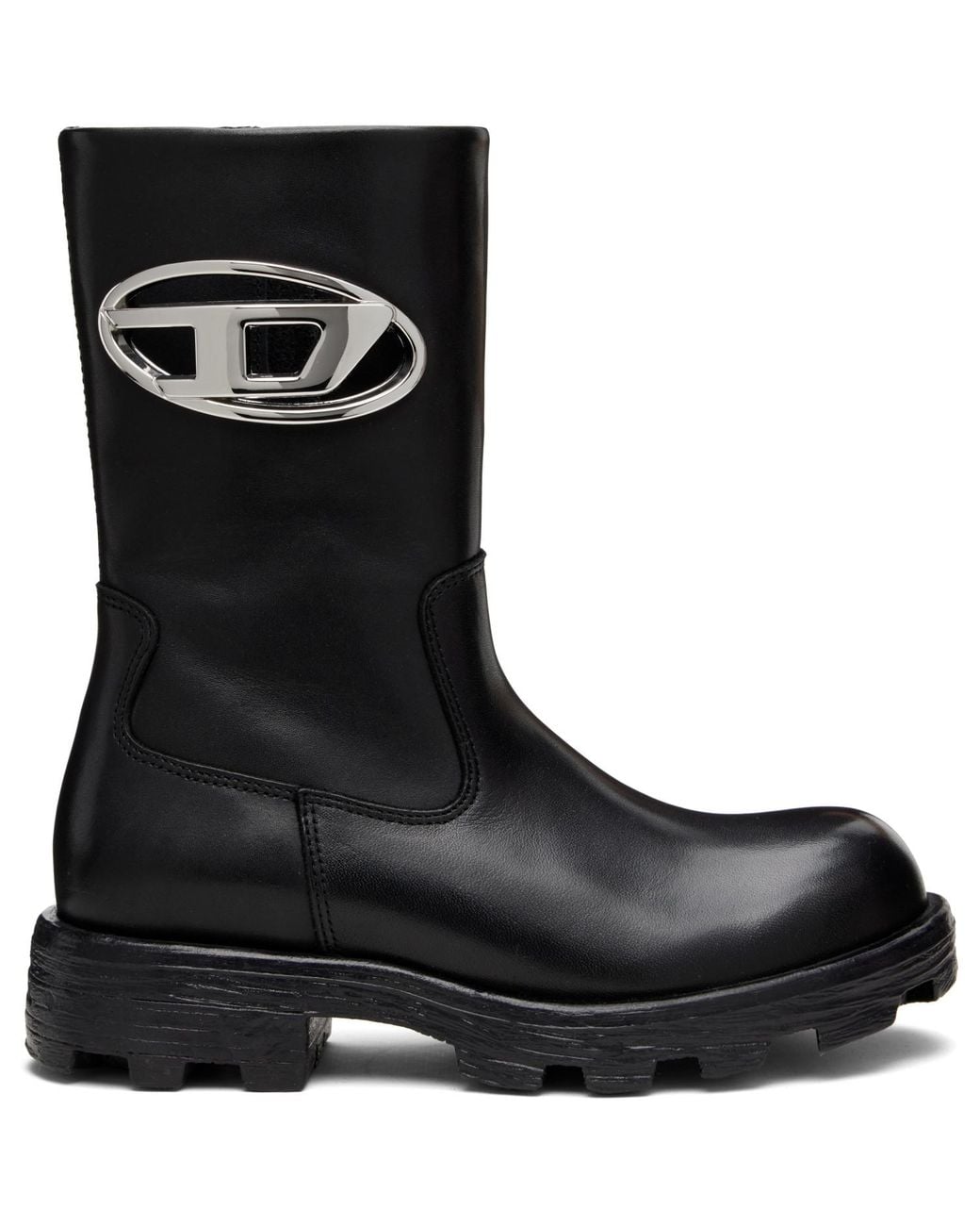 DIESEL Black D-Hammer Ankle Boots