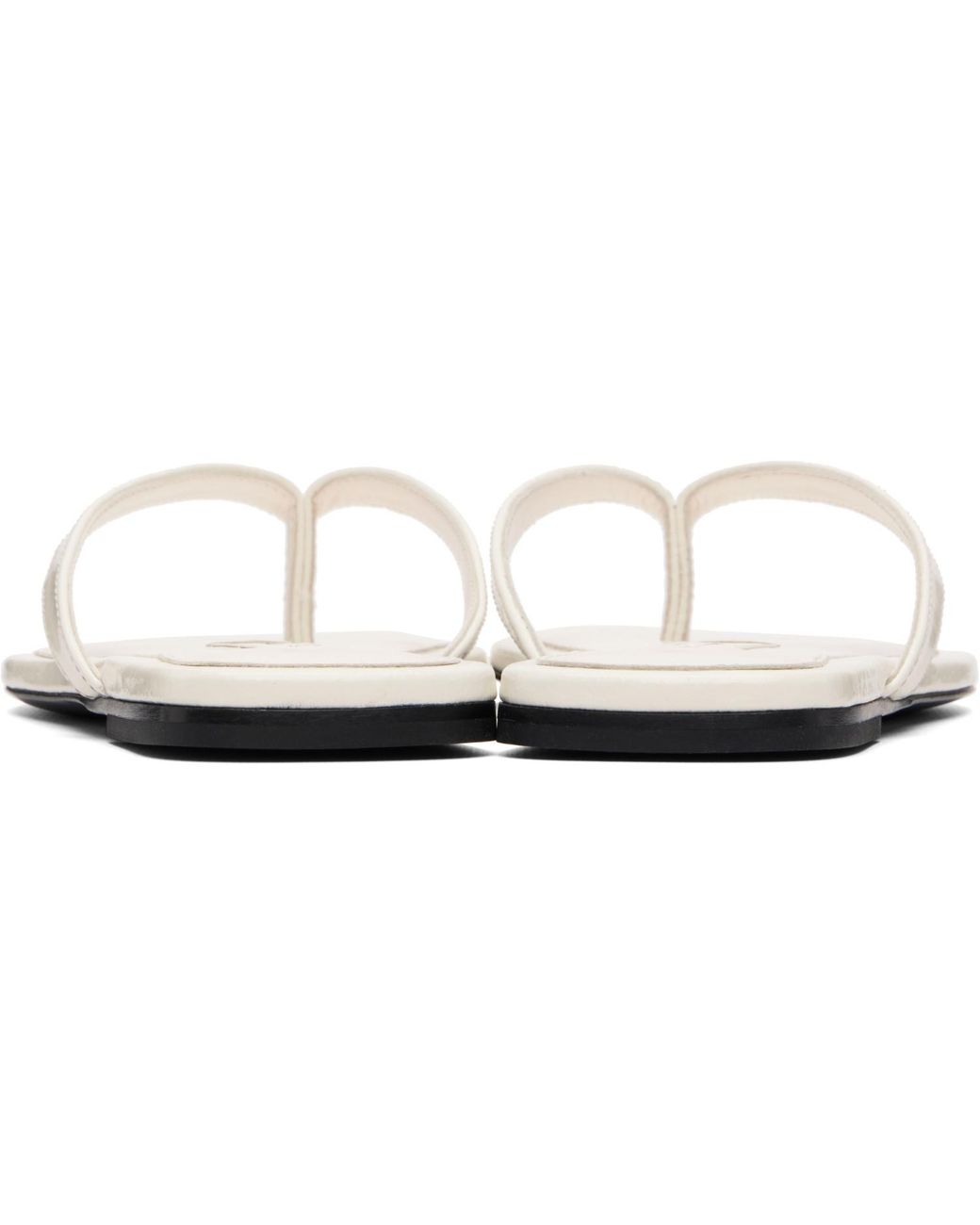 Totême White Naplack Flip-Flops