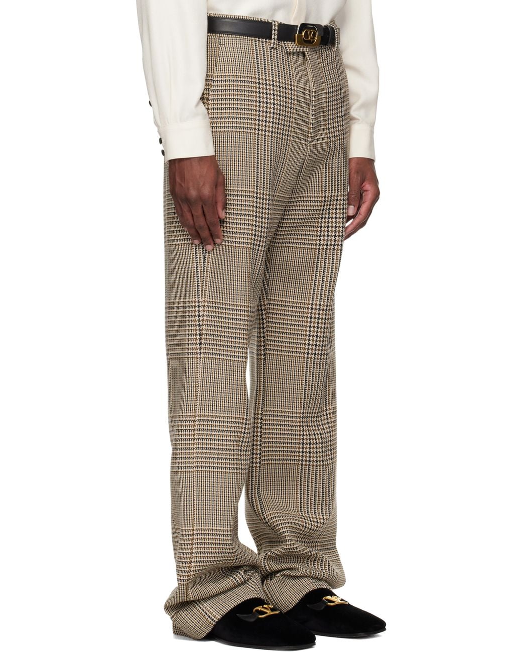 Valentino Natural Rolled Cuff Trousers for men