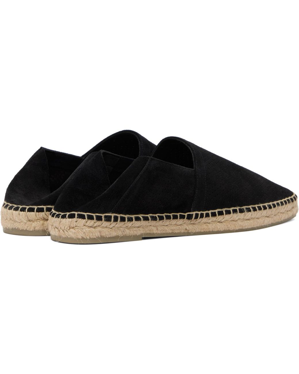 Tom Ford Black Perforated Suede Barnes Espadrilles for men