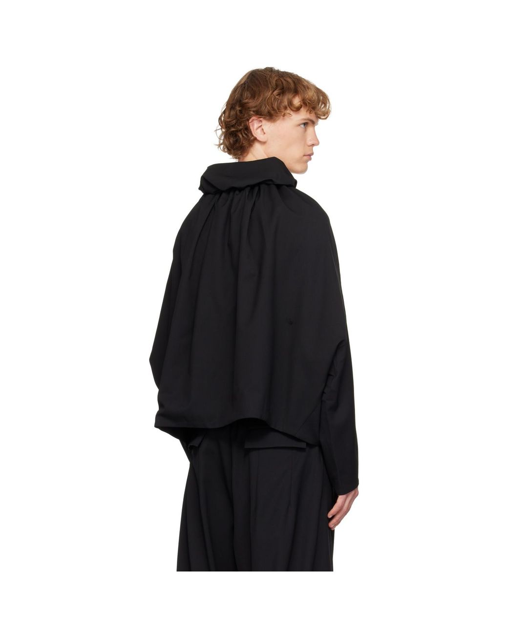 Kiko Kostadinov Black Helmond Gathered Blouson Jacket for men