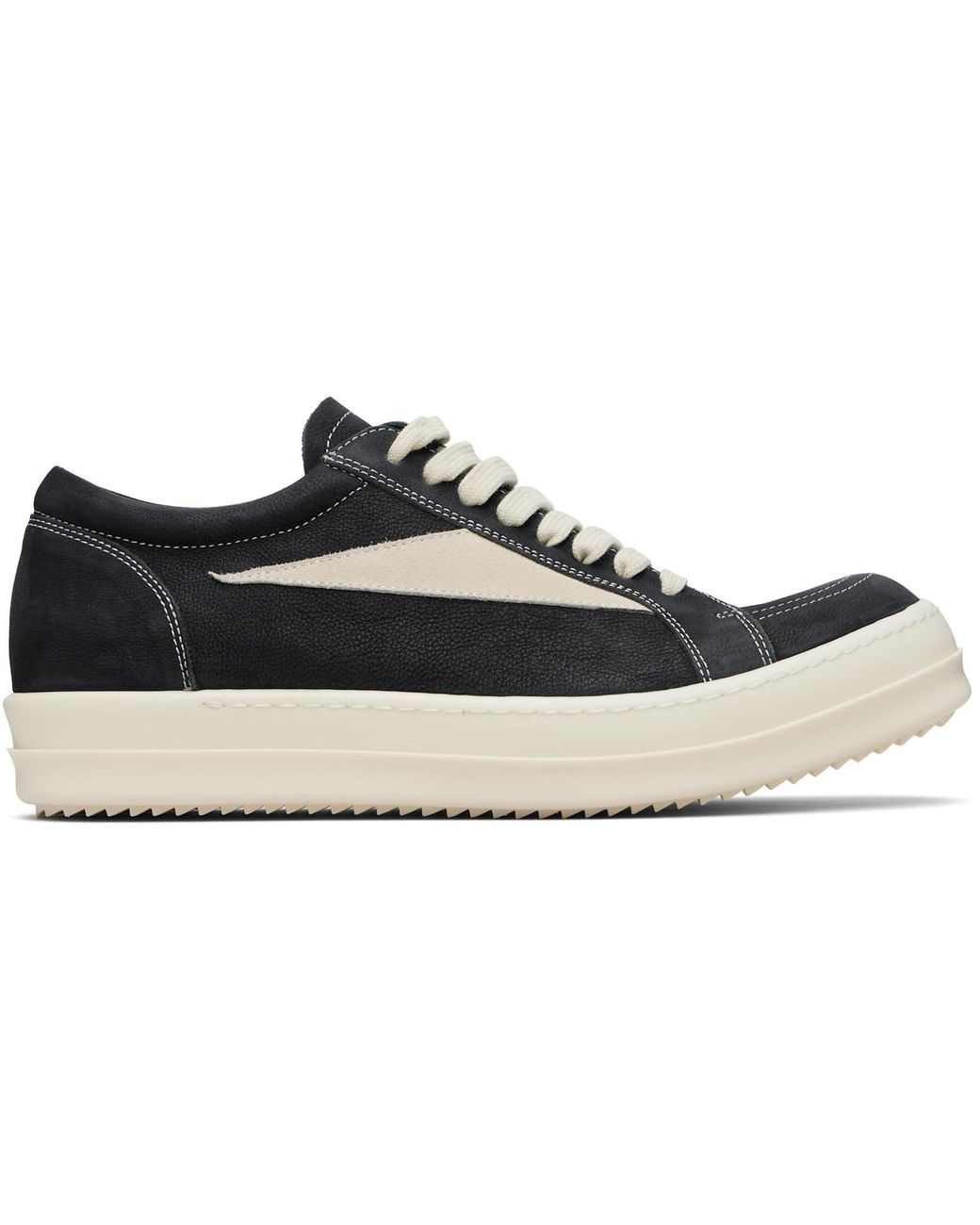 Rick Owens Canvas Vintage Low-Top Sneakers in Black for Men | Lyst