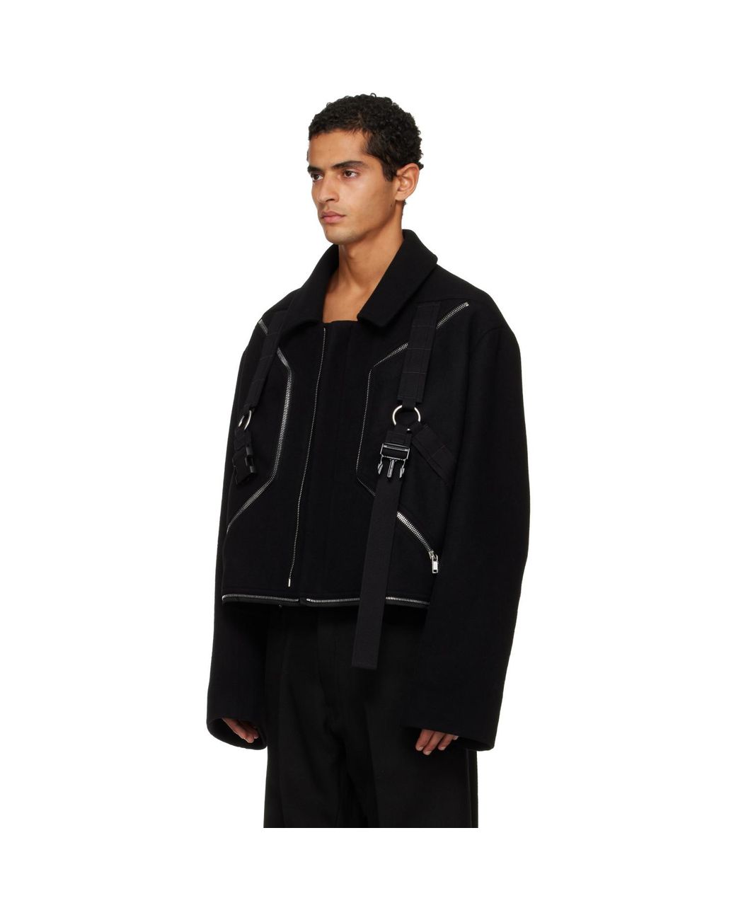 Rick Owens Black Concordians Blixa Jumbo Mac Coat for men