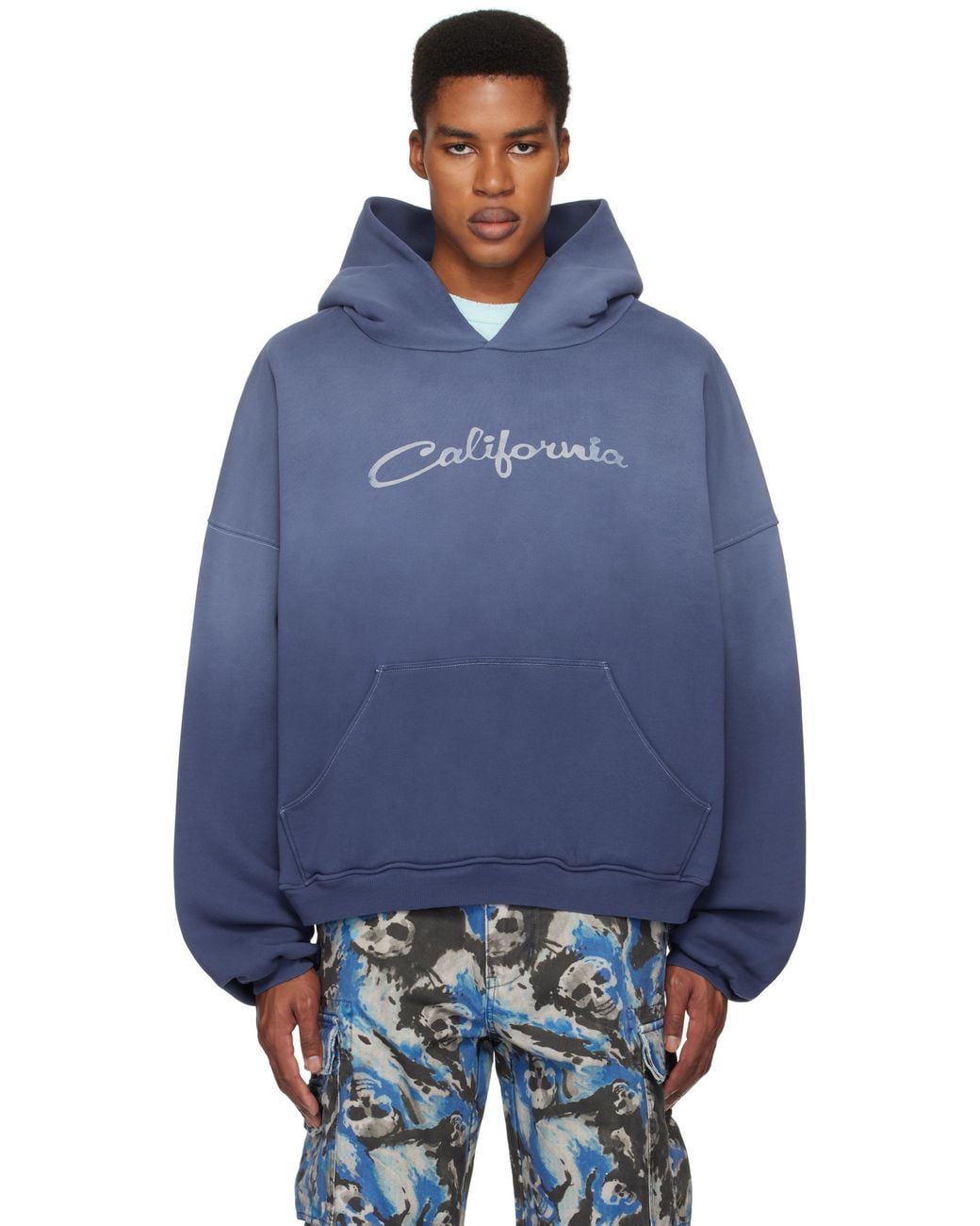 ERL 'California' Hoodie in Blue for Men | Lyst