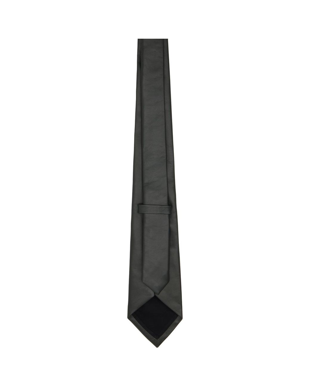 Bottega Veneta Black Leather Tie for men