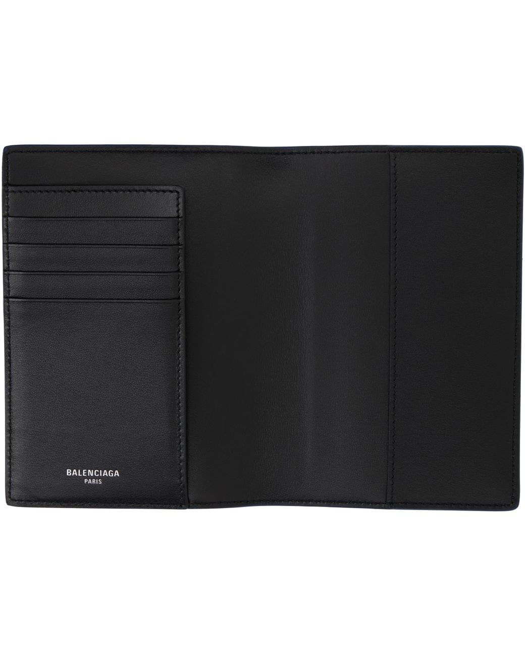 Balenciaga Blue Leather Passport Holder Wallet