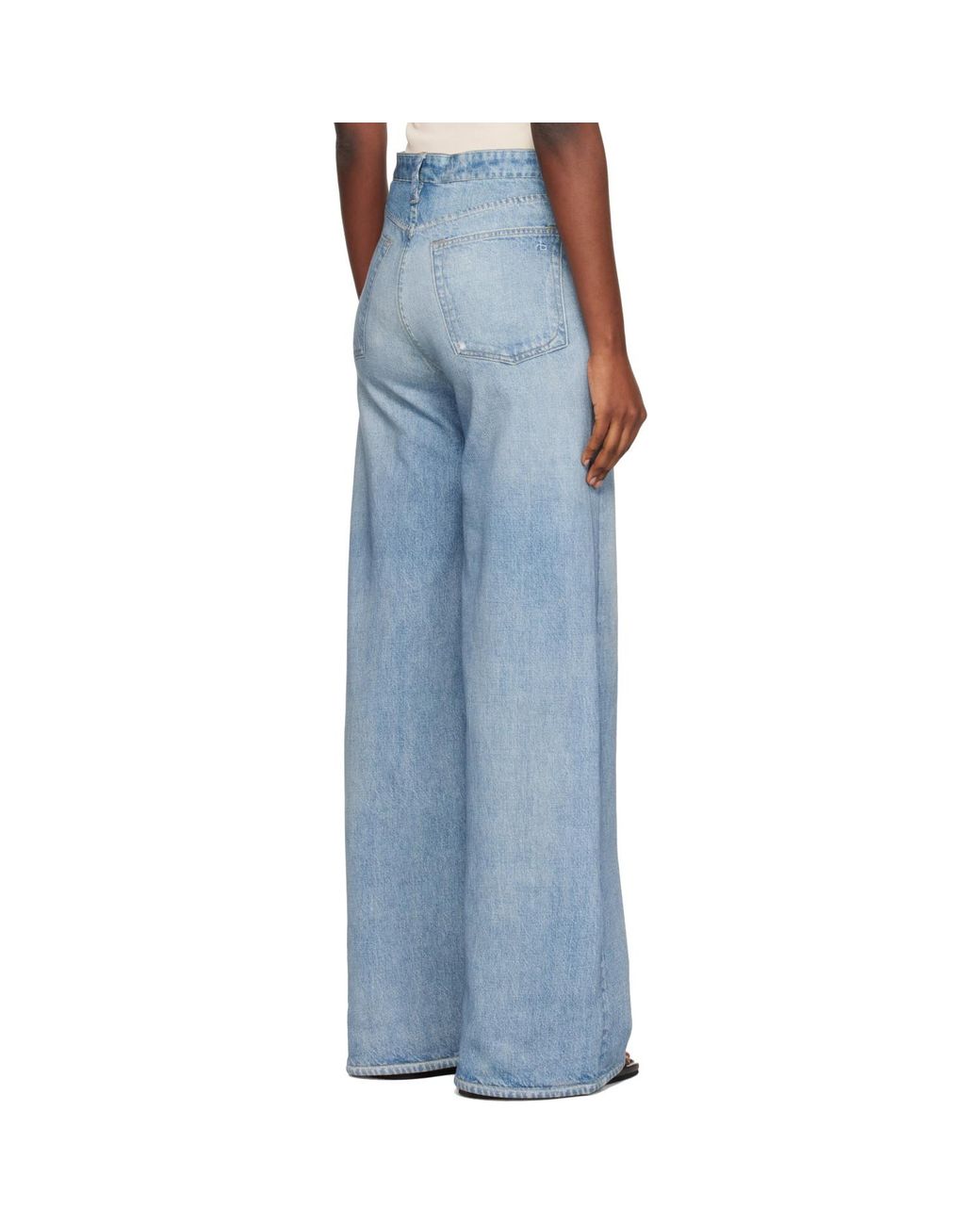 Rag & Bone Blue Rb Miramar Sofie Wide-Leg Jeans