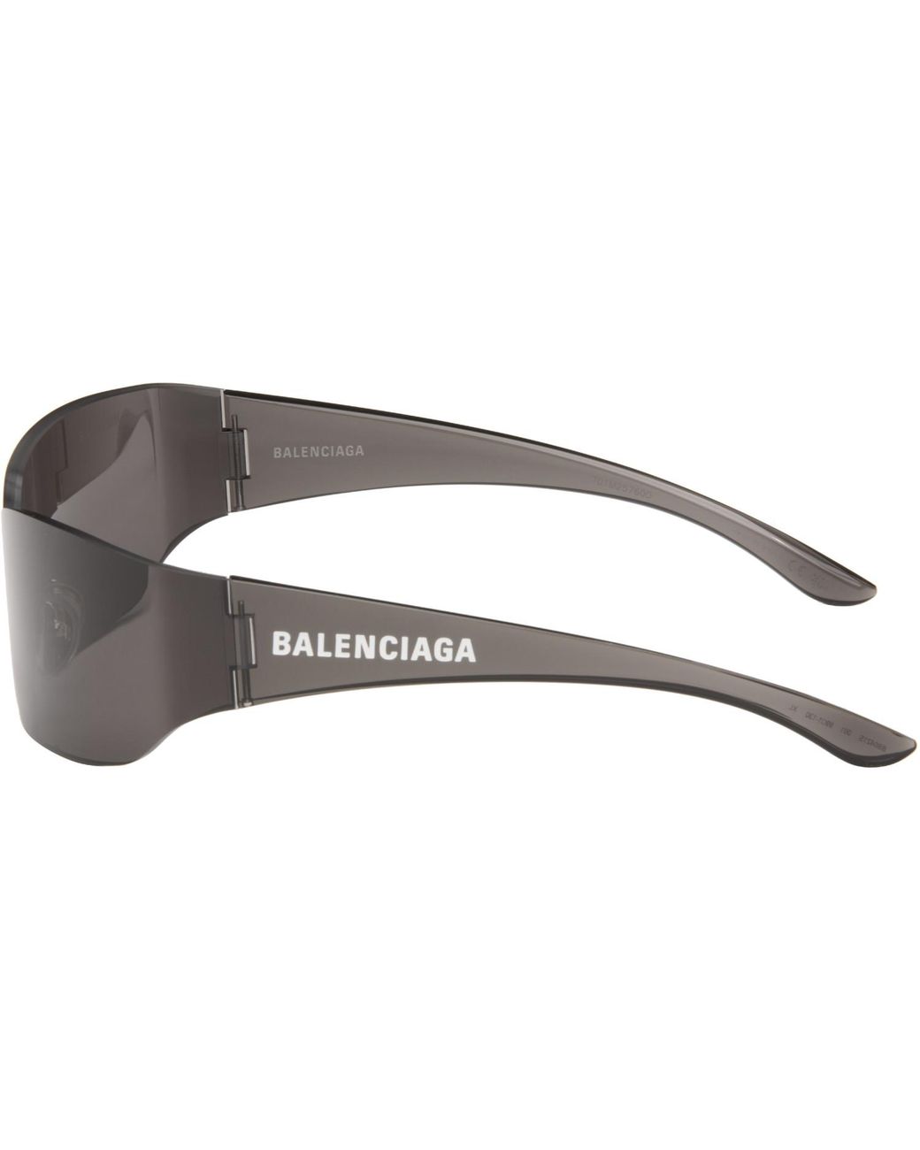 Balenciaga Black Mono Square Sunglasses