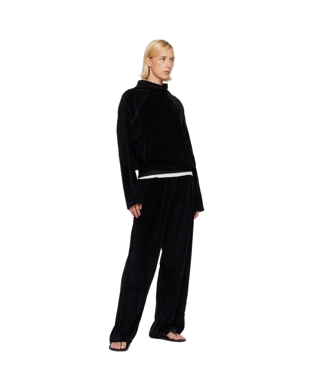 Baserange Black Ssense Exclusive Fold Turtleneck