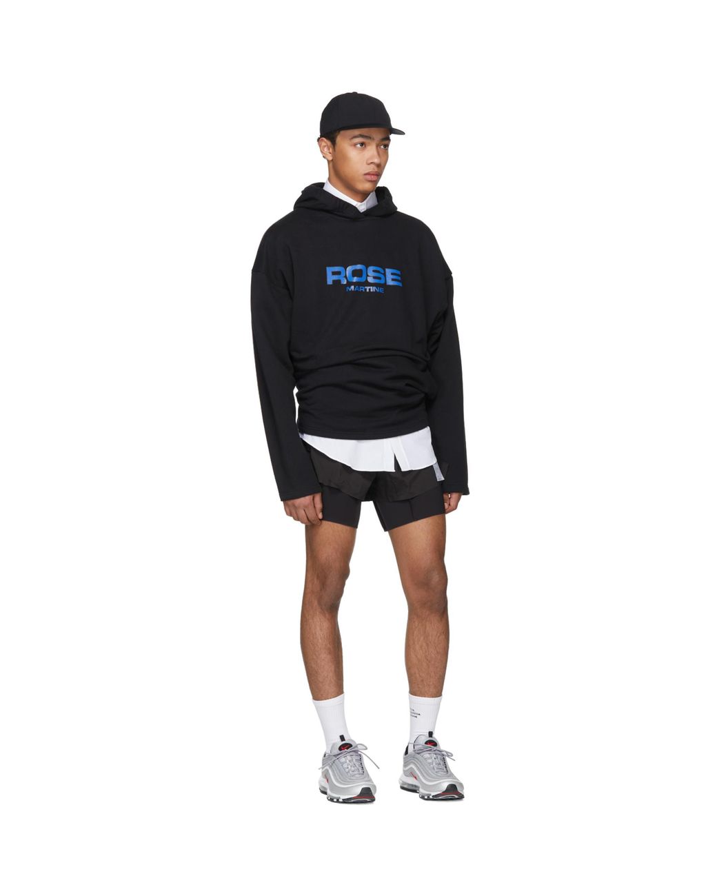 Martine Rose Black Collapsed Hoodie for Men Lyst