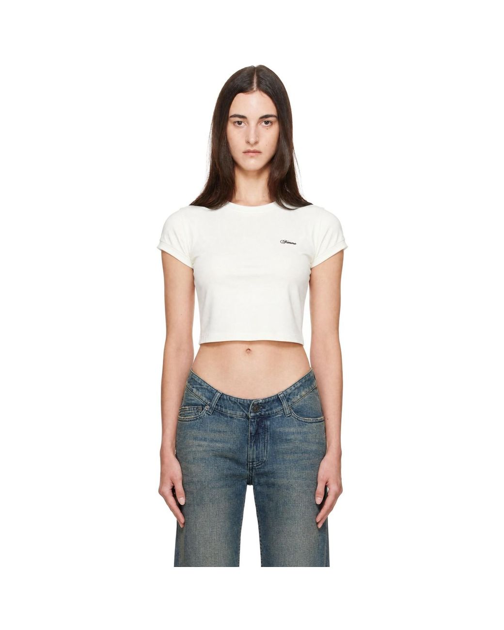 Vetements Gray Off- 'Femme' Fitted T-Shirt