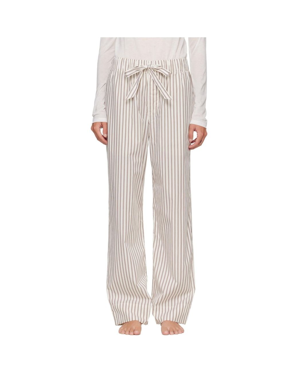 Tekla Gray Off- & Poplin Pyjama Pants