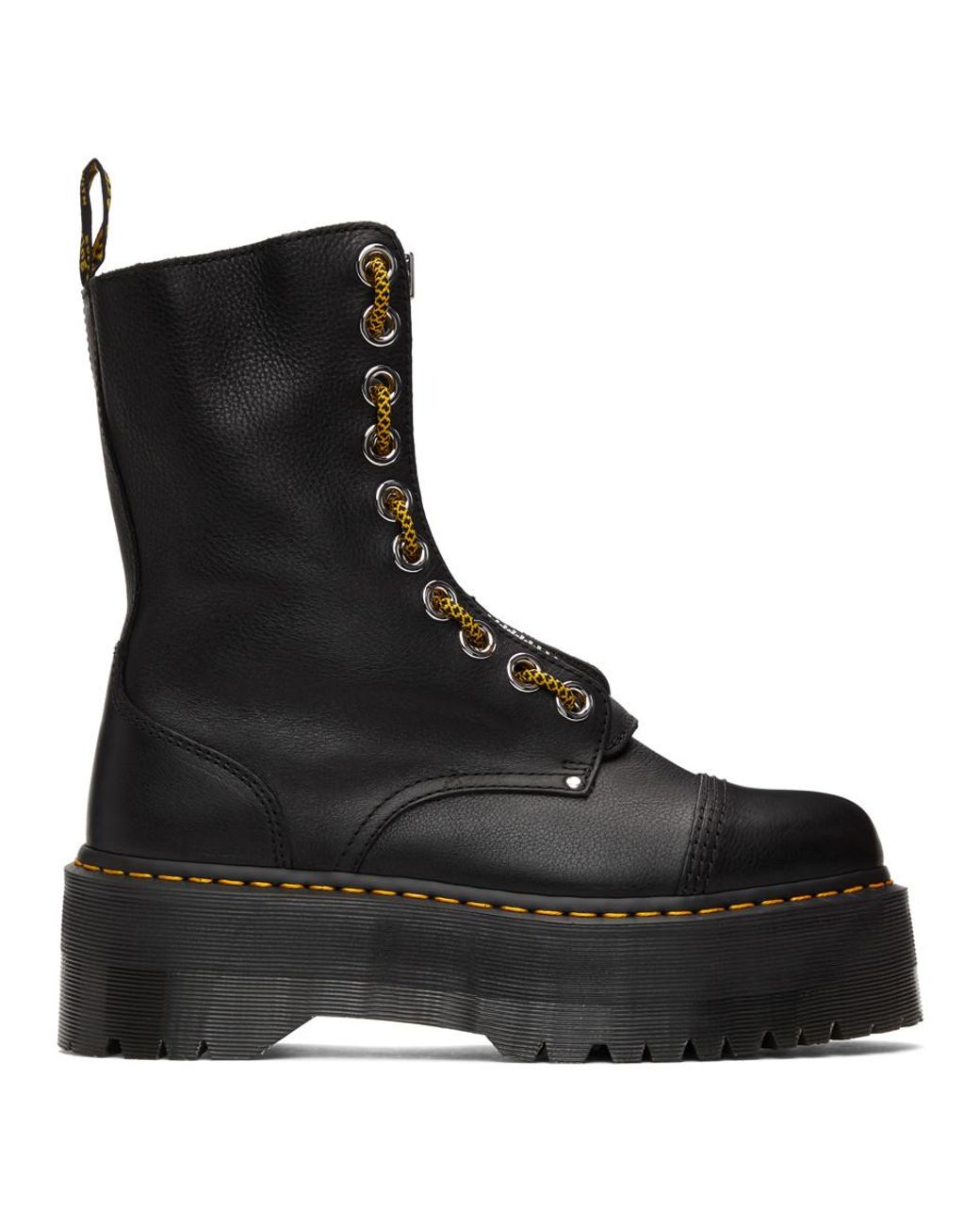 Dr. Martens Leather Black Sinclair Hi Max Platform Boots - Lyst