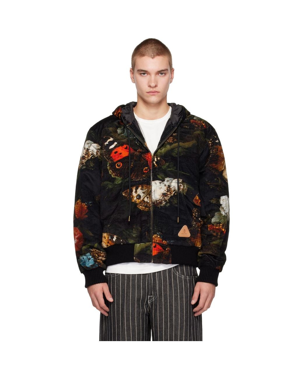 R13 Black Relaxed Workwear Jacket for men