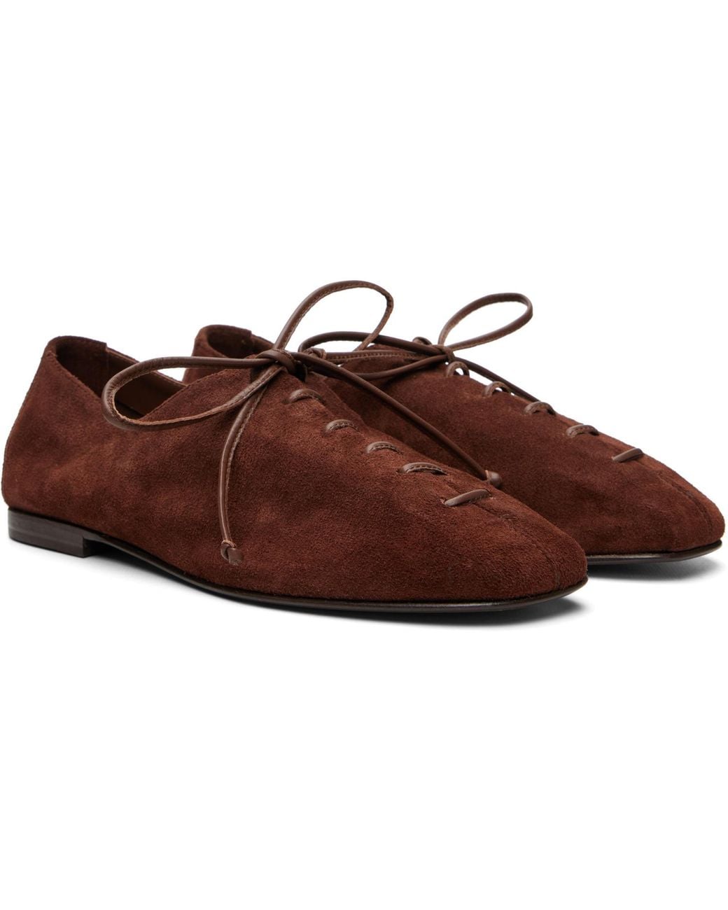 Hereu Brown Plegada Suede Oxfords