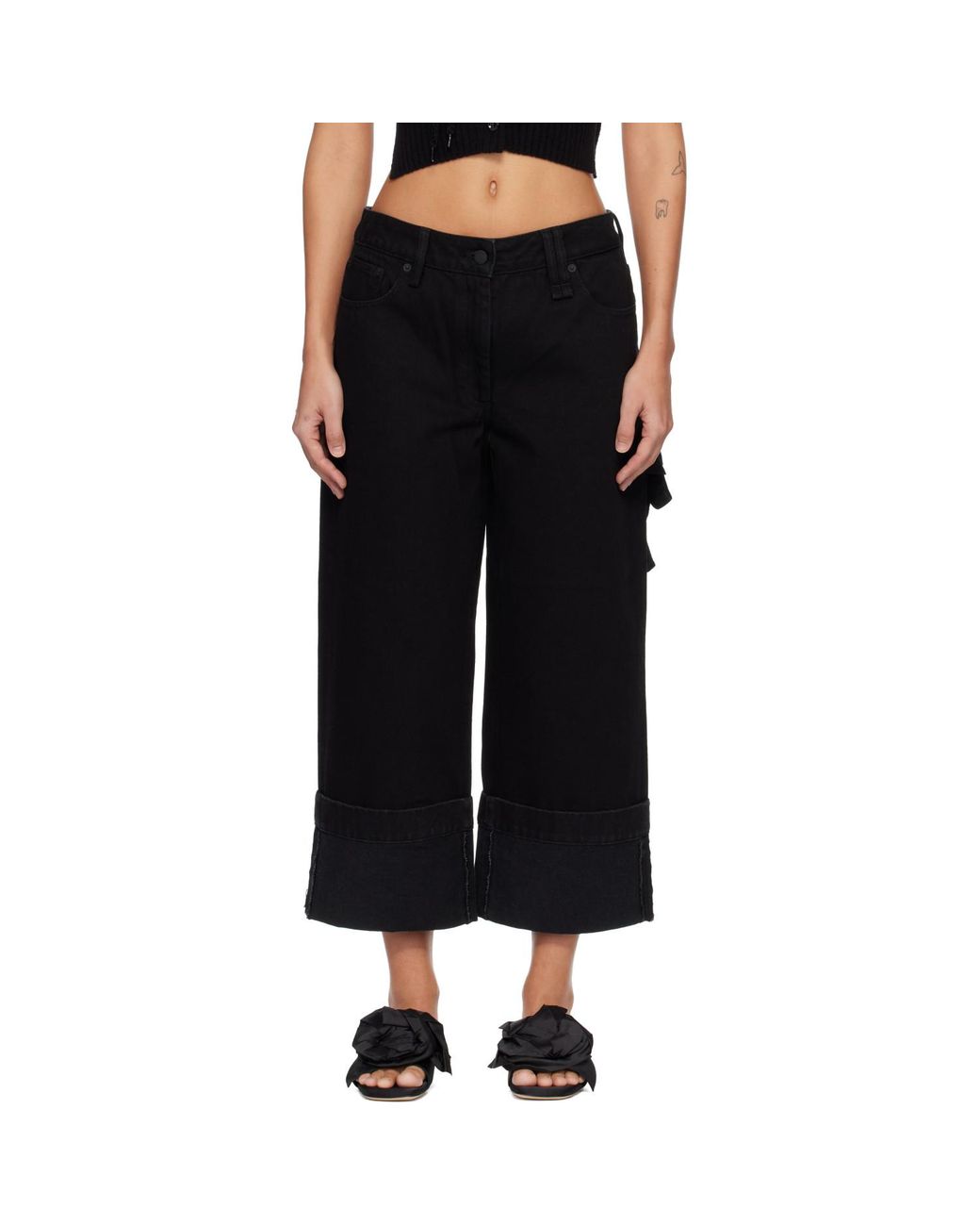 Simone Rocha Black Straight Leg Jeans