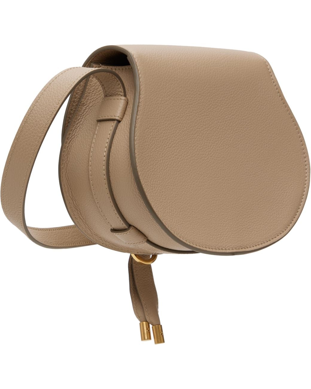 Chloé Brown Taupe Small Marcie Saddle Bag