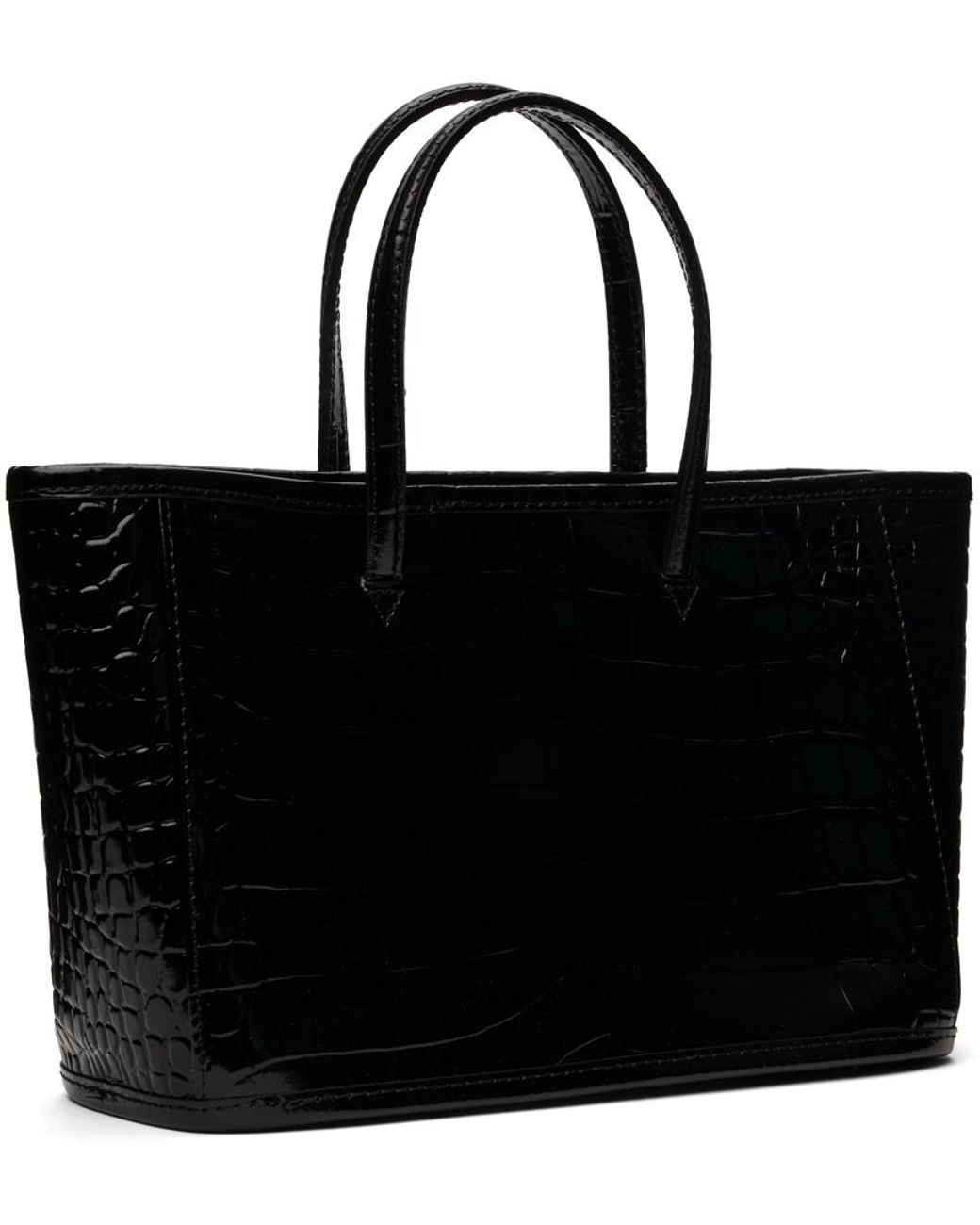 NOTHING WRITTEN Ain Croco Tote in Black | Lyst Canada