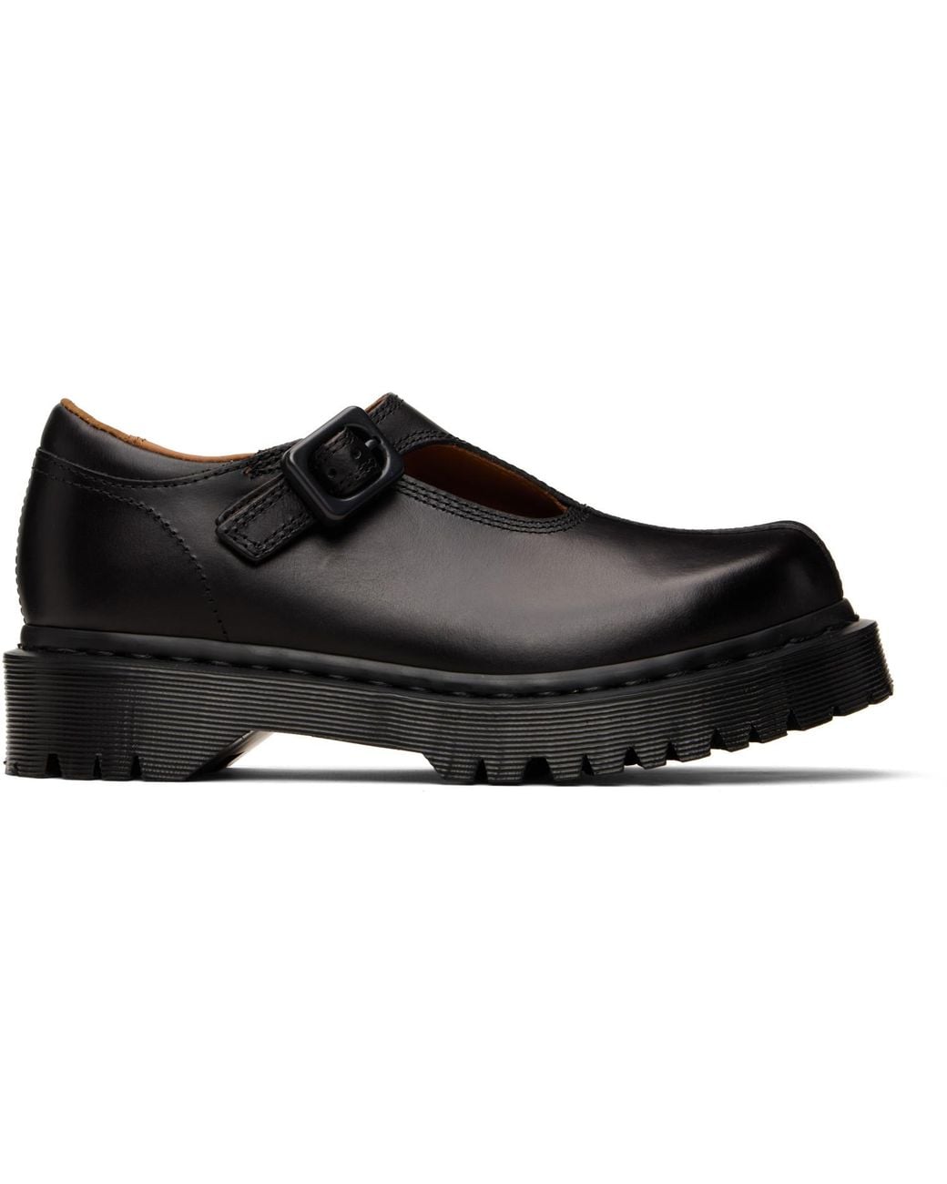 Dr. Martens Black Rejena Mary Jane Old Harness Leather Loafers