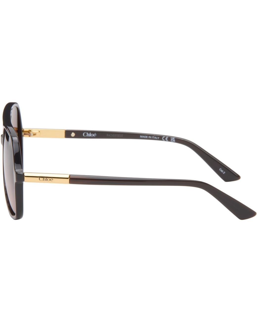 Chloé Brown Aviator Sunglasses