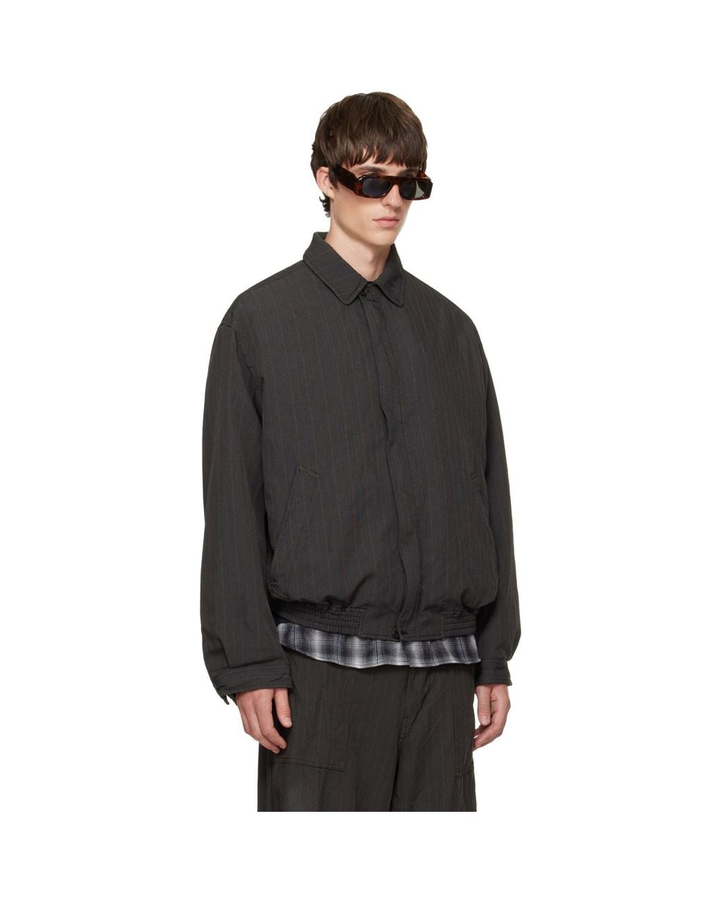 Comme des Garçons Black Herringbone Stripe Jacket for men