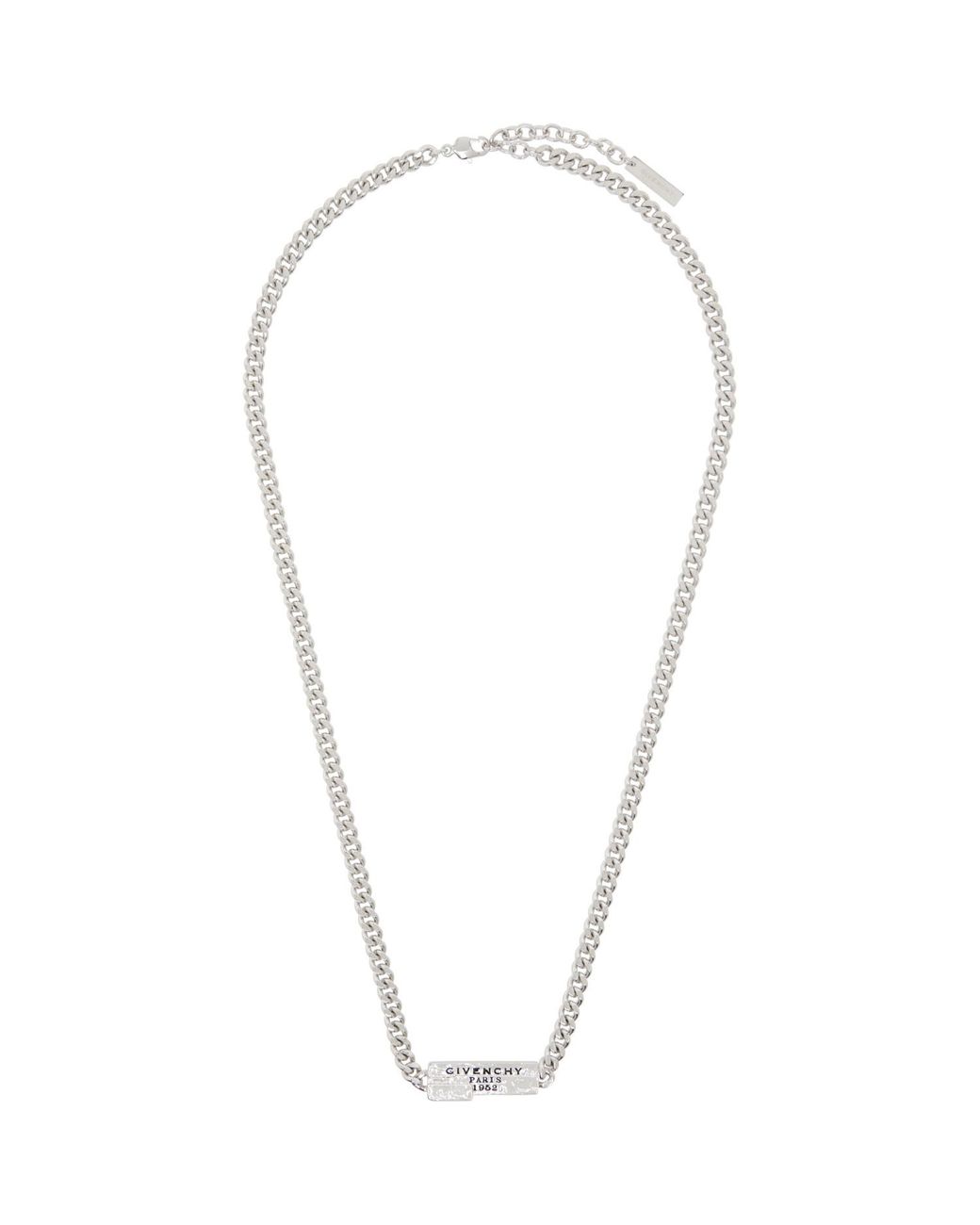 Givenchy White Tape' Necklace for men