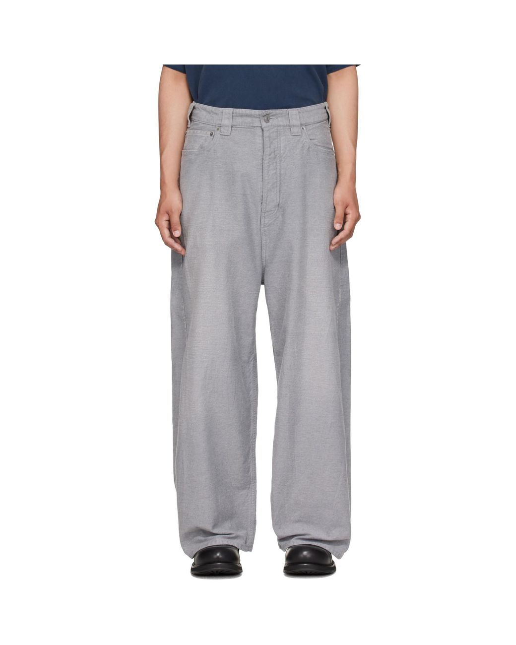 Balenciaga Gray Trompe L'Œil Jeans for men