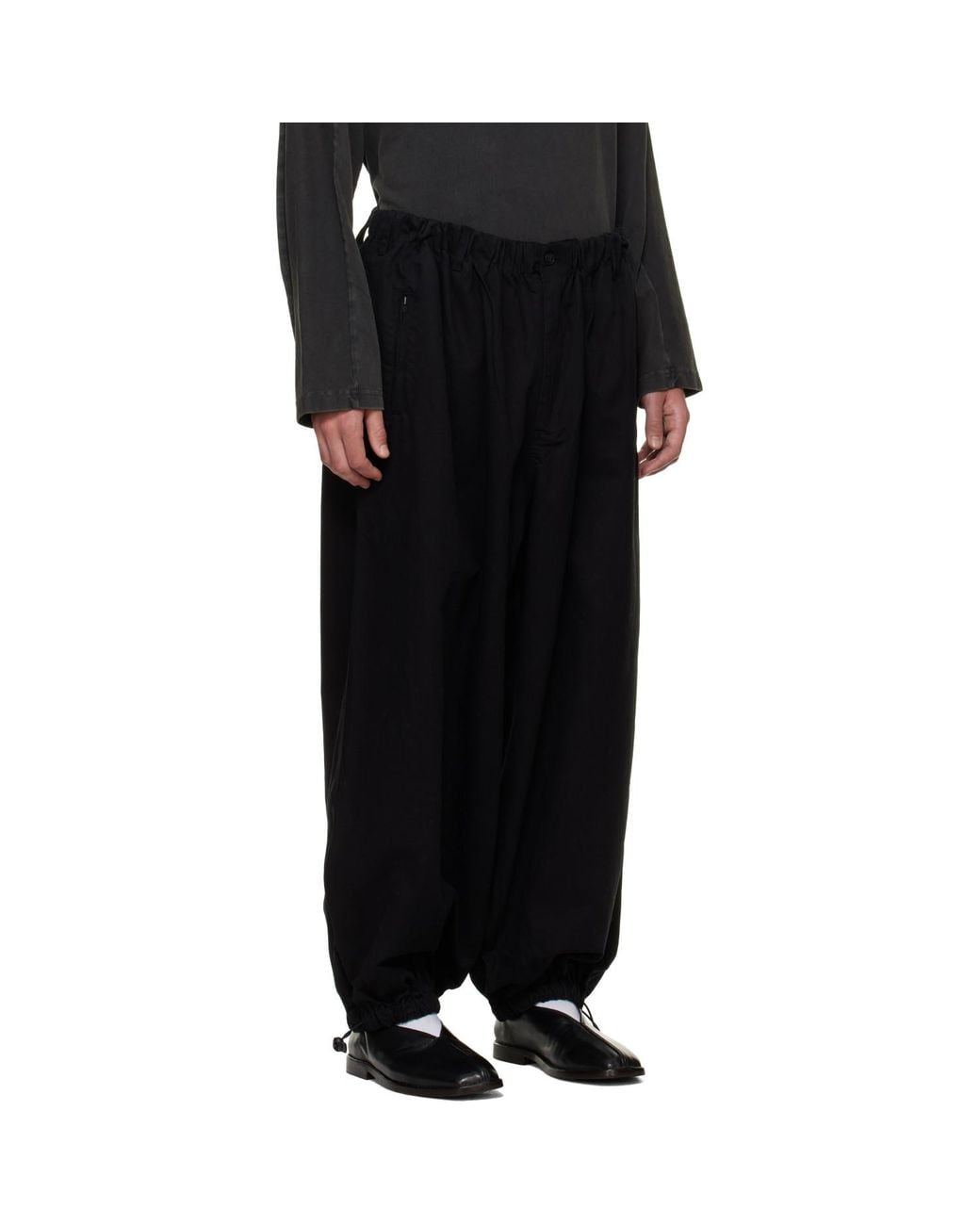 Entire studios Black Profile Cotton Trousers for men