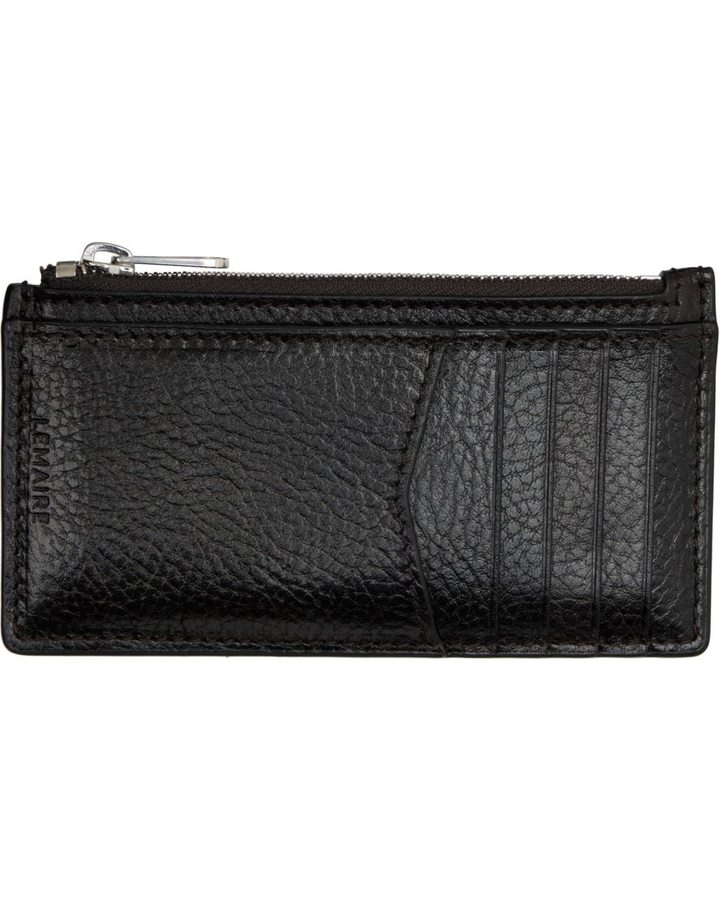 Lemaire Black Gear Card Holder for men
