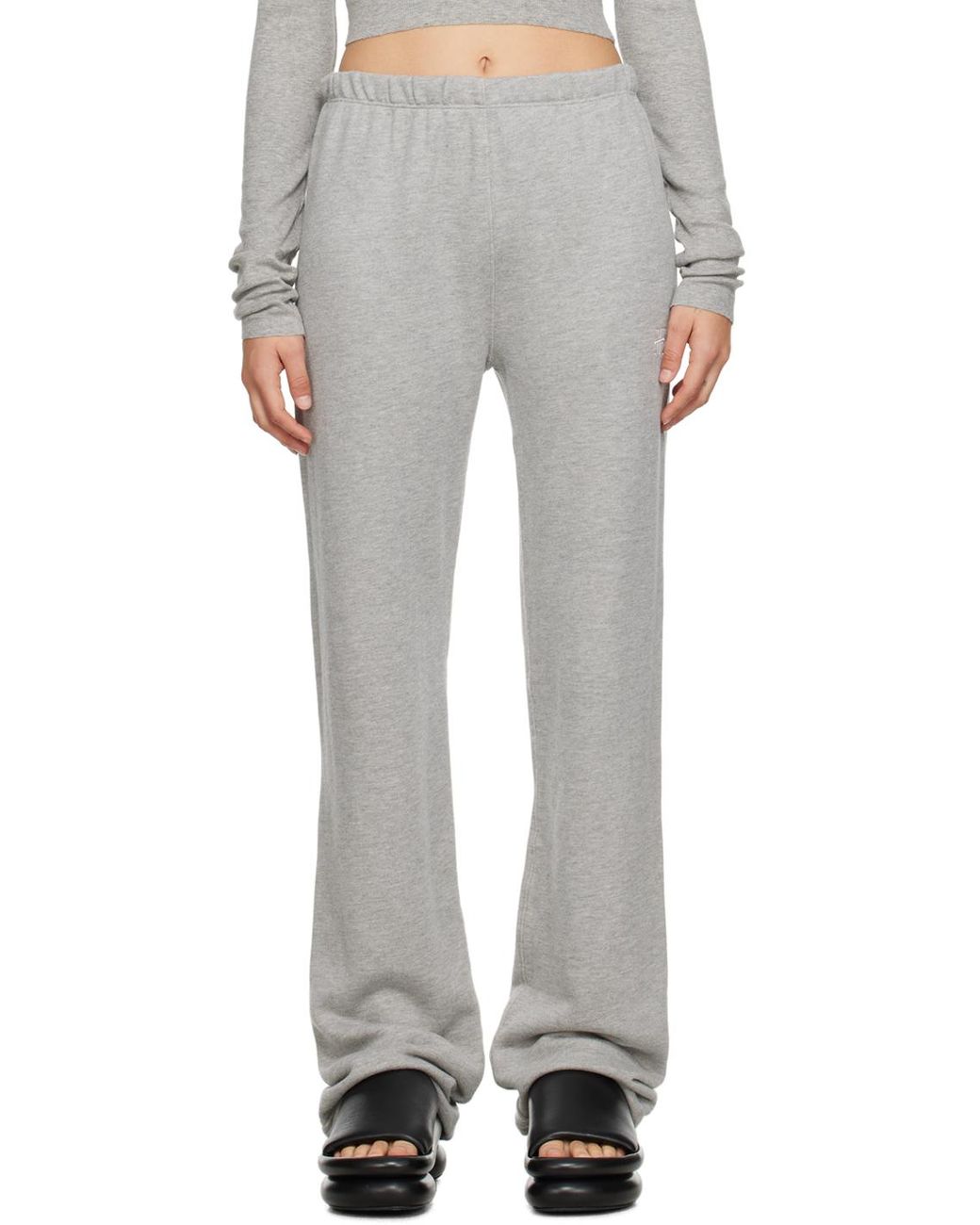 TERNE terne Grey Straight leg Lounge Pants in White Lyst UK