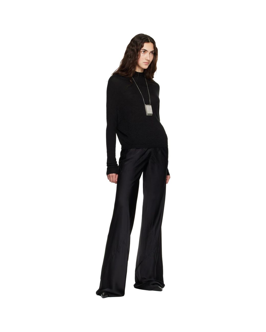 Rick Owens Black Tower Bias Trousers