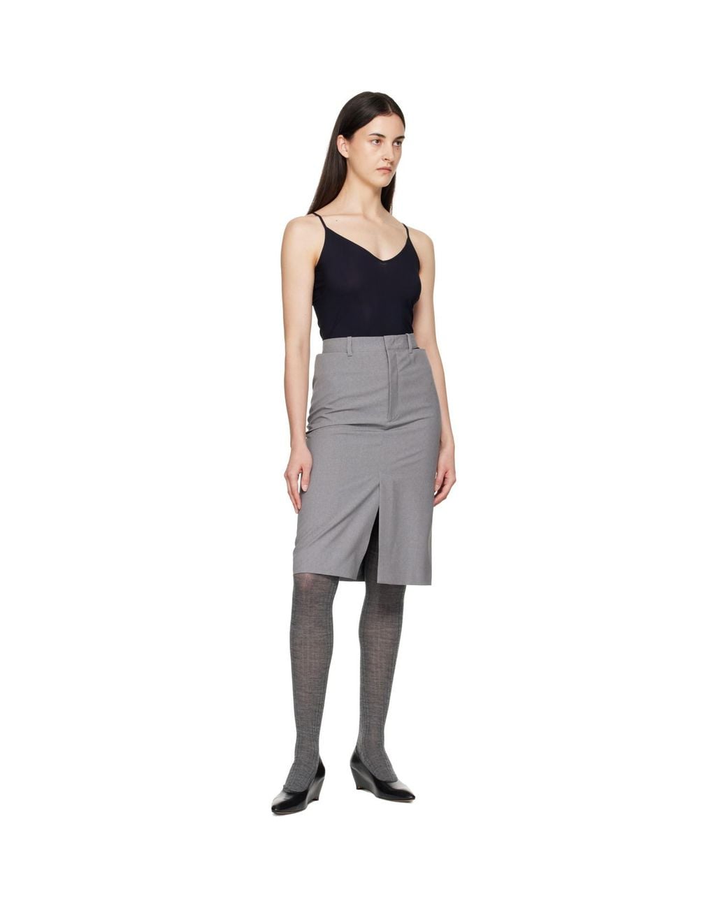 Jil Sander Black Jersey Tank Top