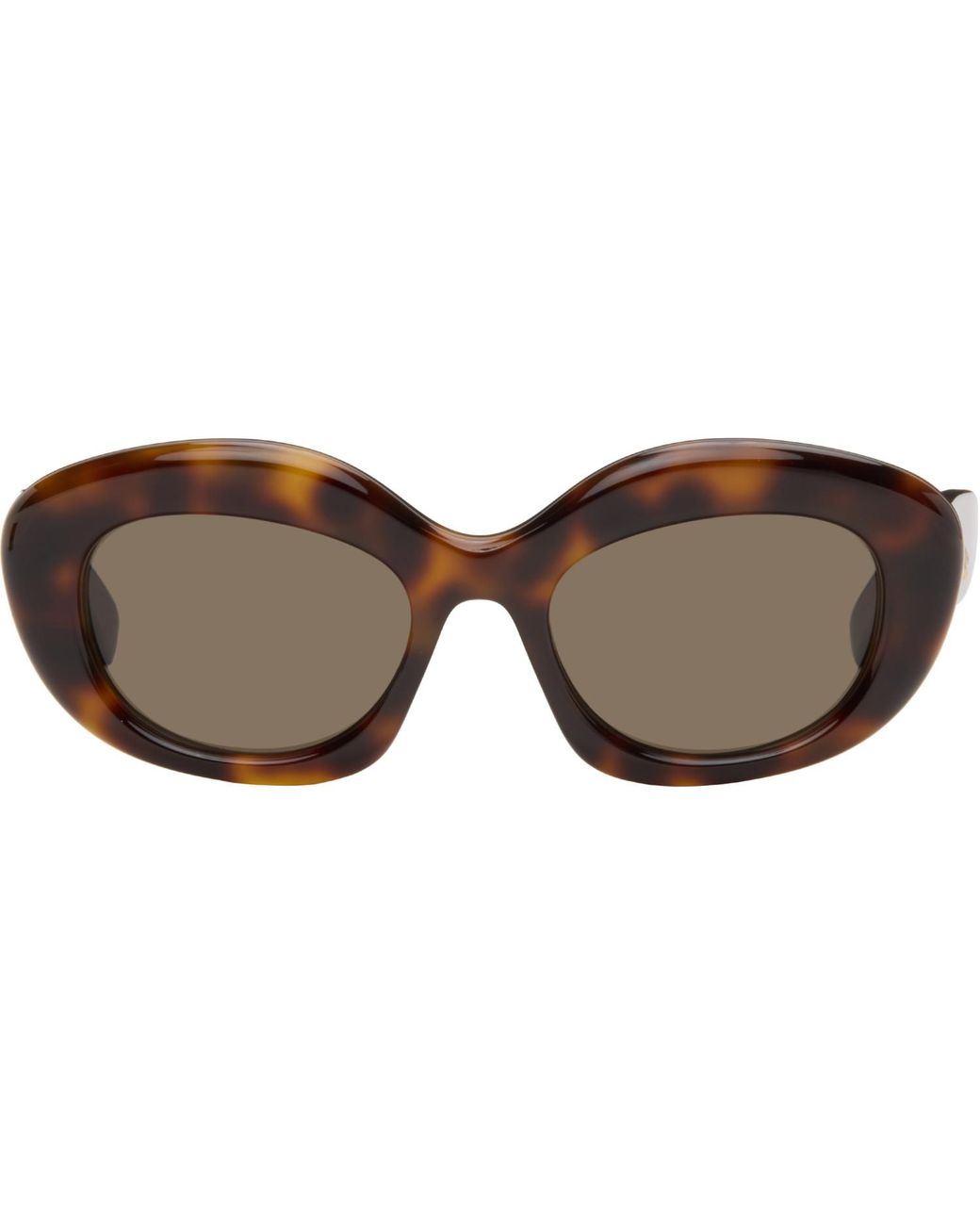 Loewe Brown Curvy Logo Cat-Eye Sunglasses