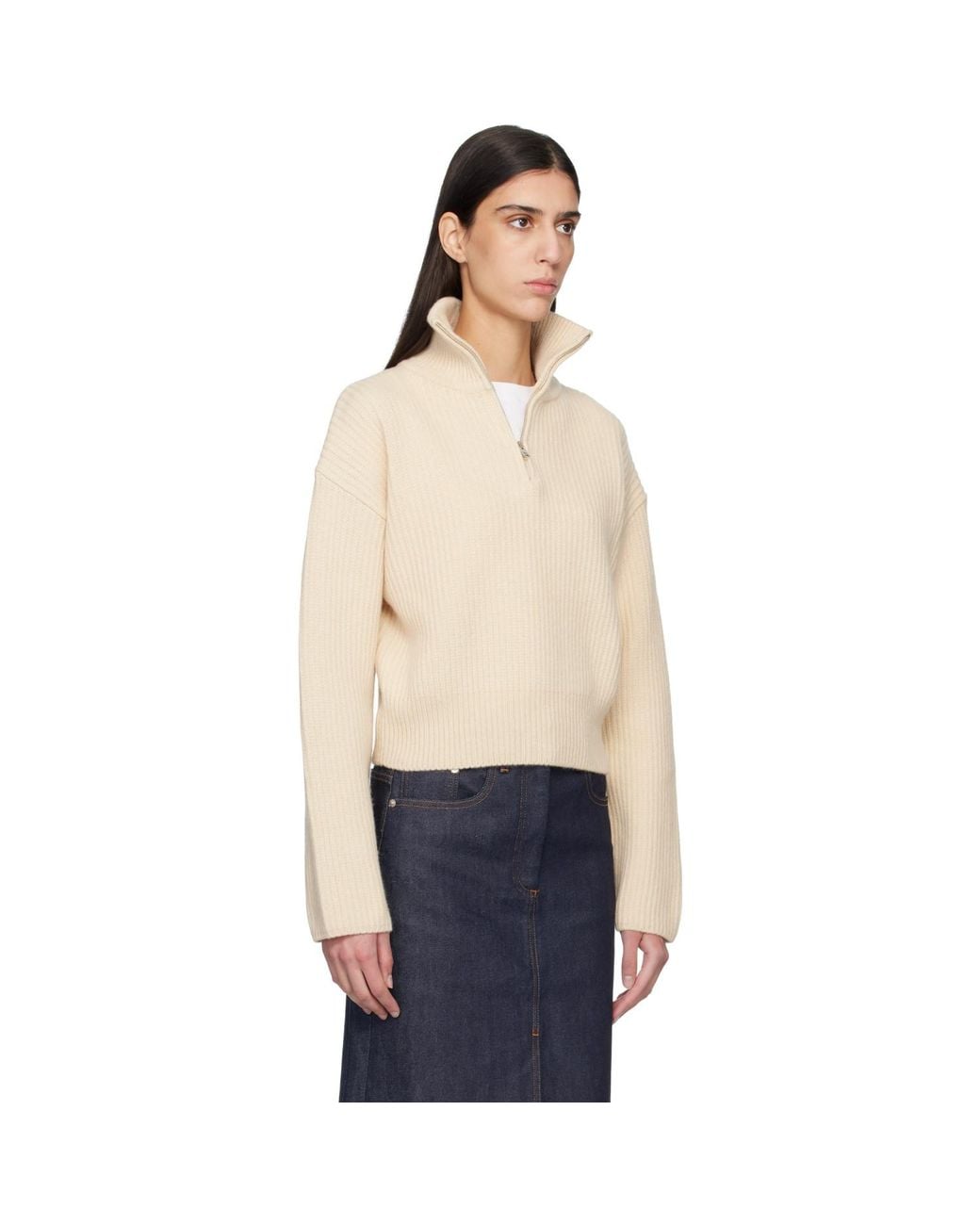 A.P.C. Blue Off- Wide-Rib Sweater