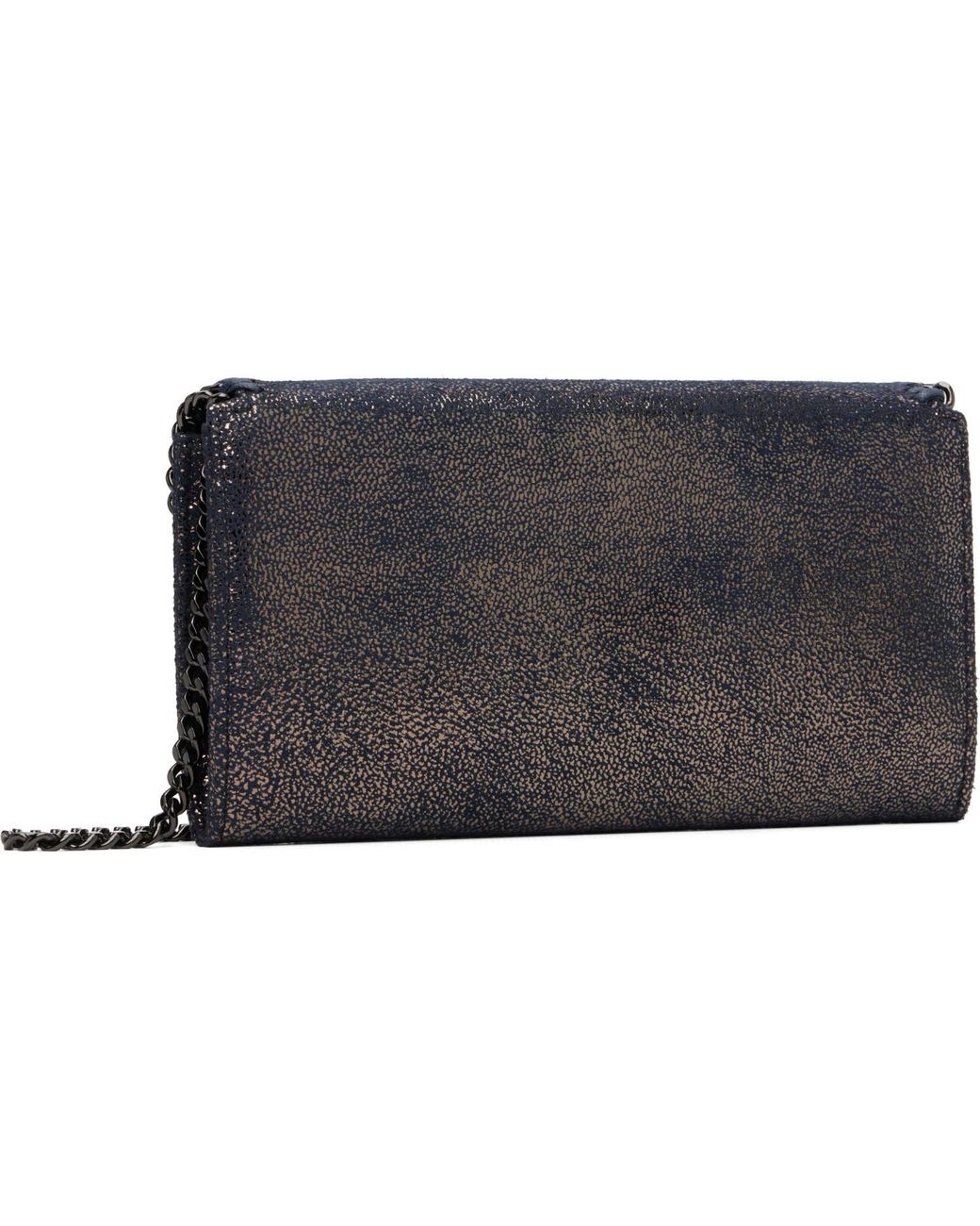 Stella McCartney Black Falabella Continental Wallet On Chain Bag