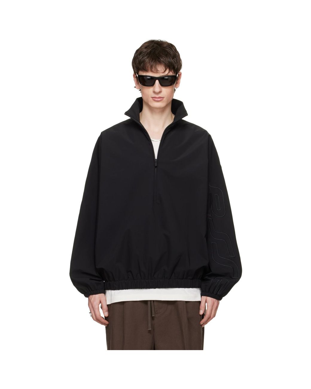 Fear Of God Black Active Trace Half Zip Track Jacket for men