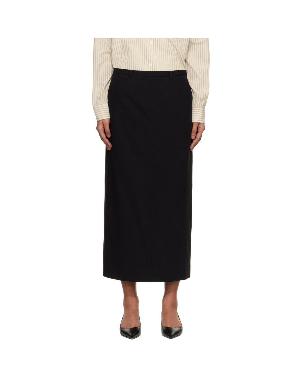 DUNST Black H-Line Maxi Skirt