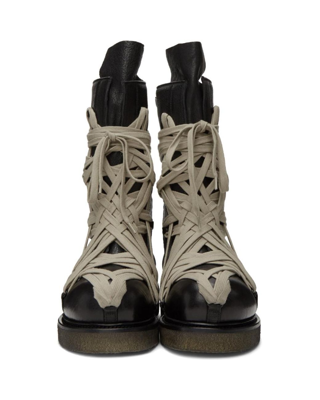 Rick Owens 80mm Army Bogun Boots | Black | FARFETCH
