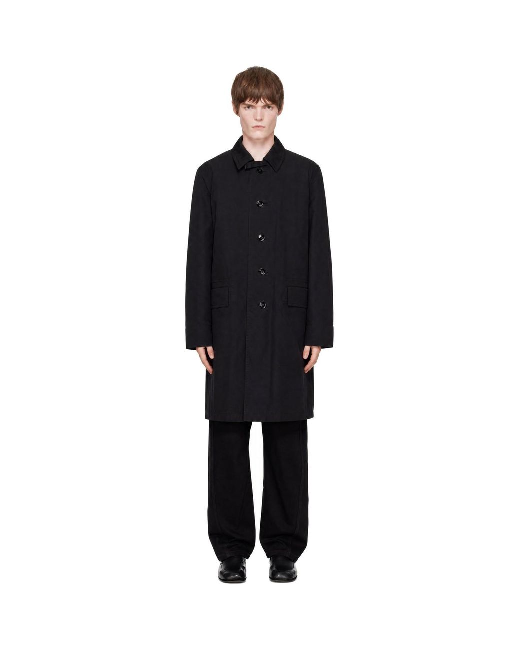 Lemaire Black Twill Rain Jacket for men
