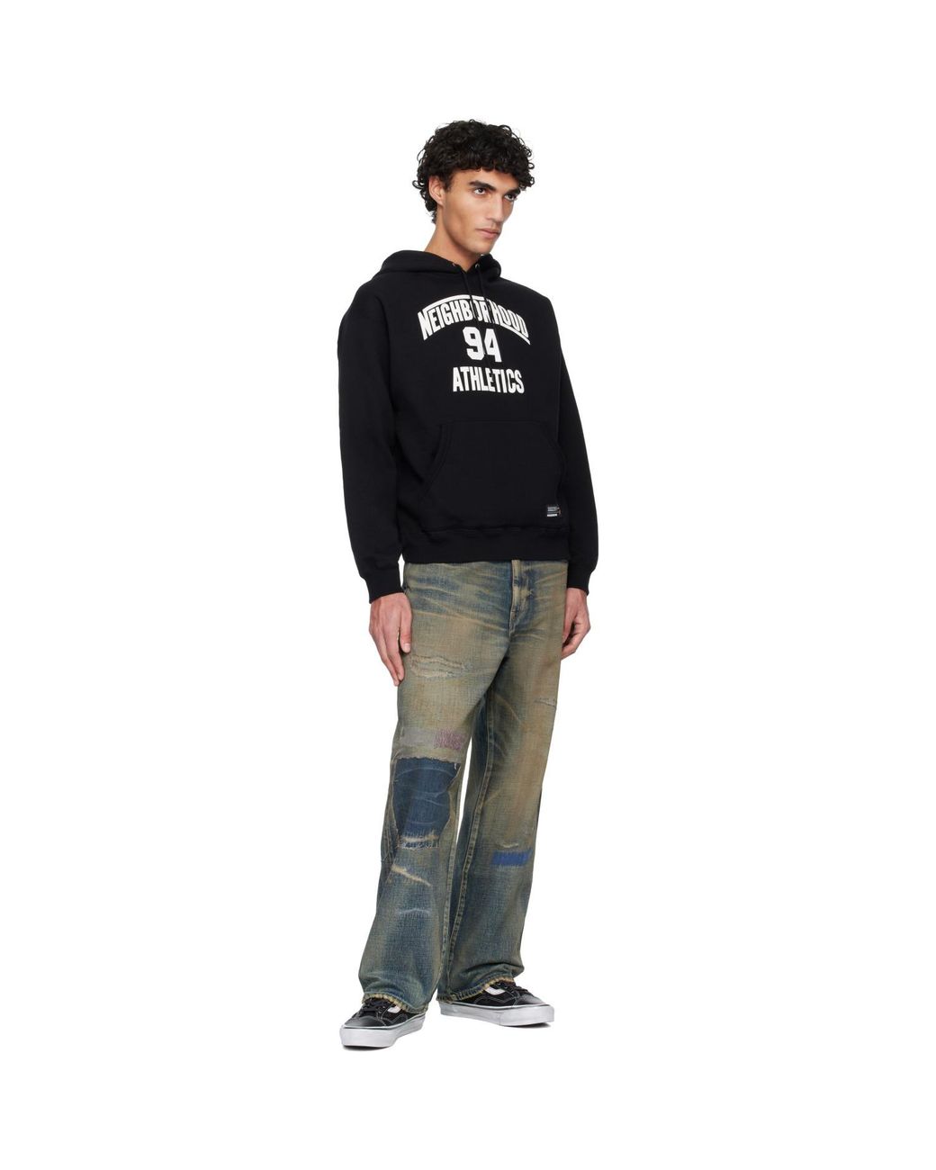 Neighborhood Black Plain Sweat Hoodie for men