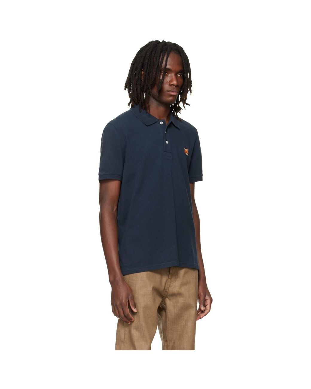 Maison Kitsuné Blue Fox Head Regular Polo for men