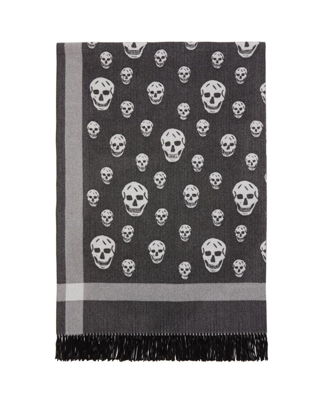 alexander mcqueen skull blanket