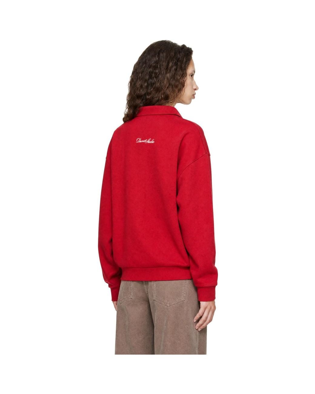 DUNST Leather Logo Collared Polo