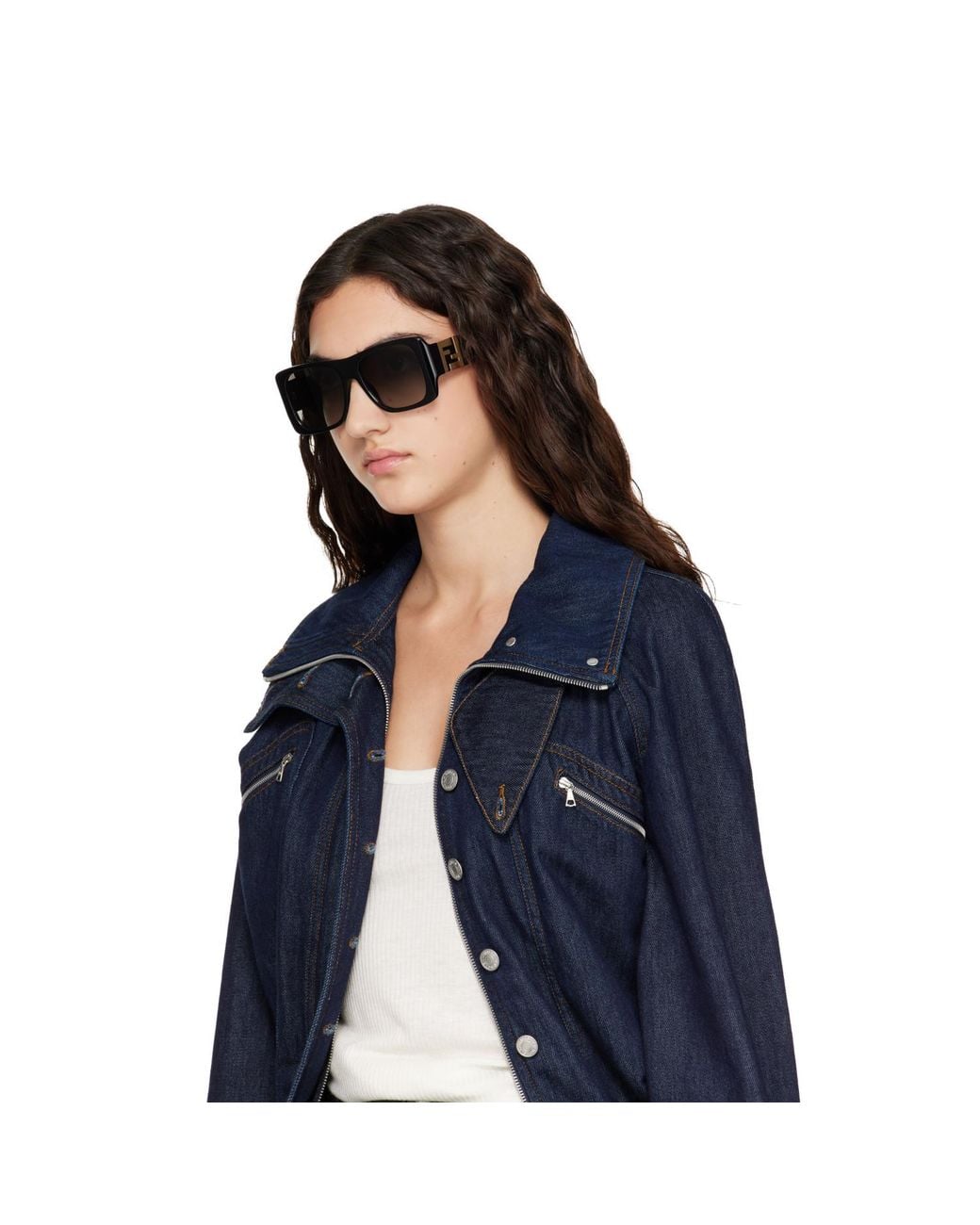 Fendi Gray 'Forever Square Sunglasses