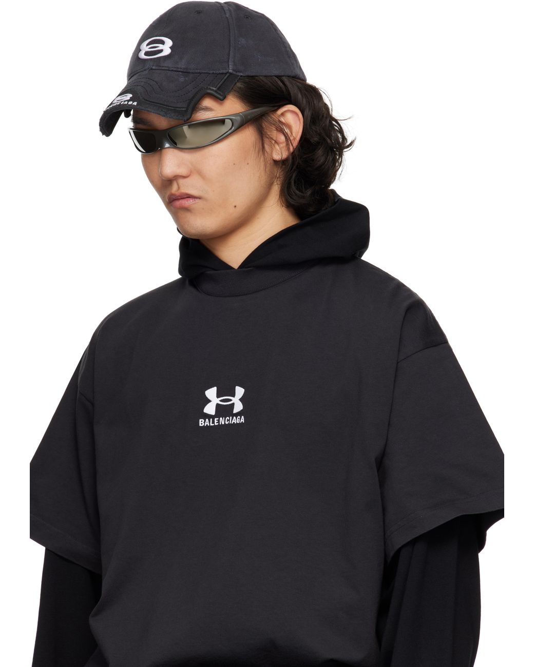 Balenciaga Blade Rectangle Sunglasses in Black for Men | Lyst