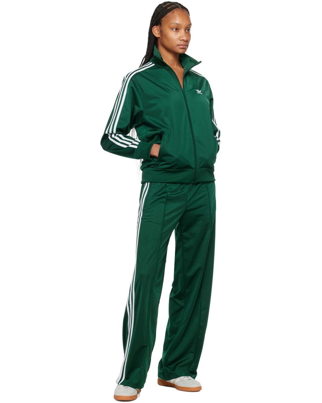 adidas Originals Firebird Track Pants in Green Lyst