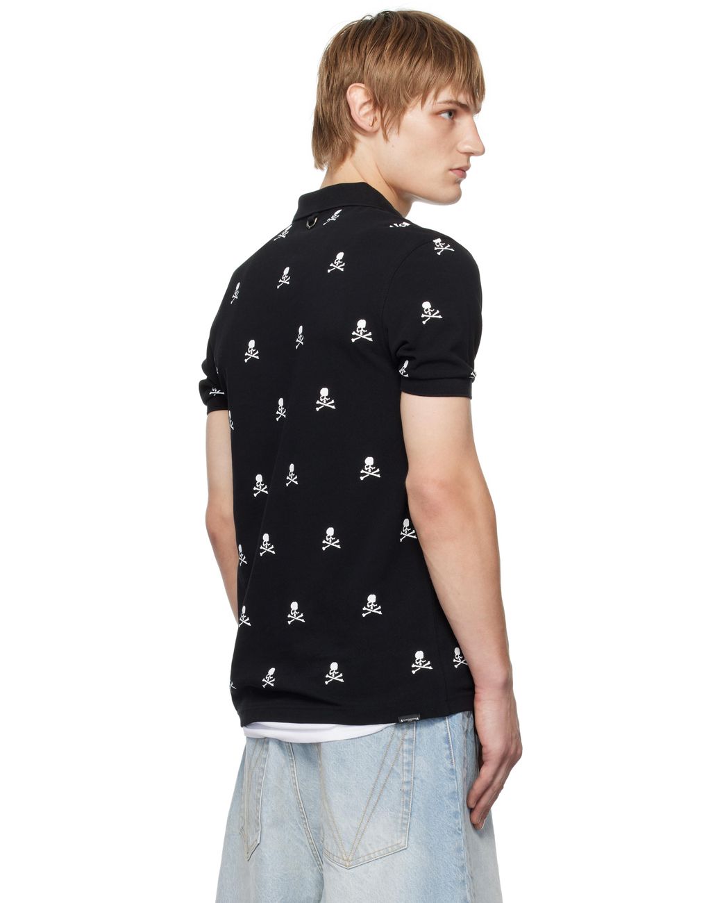 Mastermind Japan Fred Perry Edition All-Over Skull Polo in Black